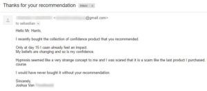collection of confidence review testimonial 1