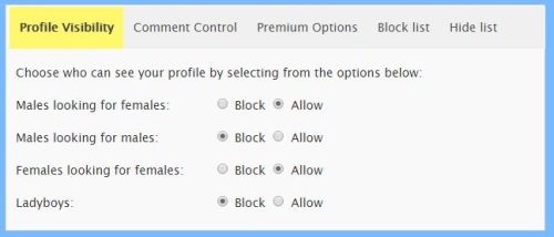 thai friendly hide function