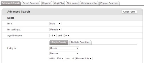 russian cupid advanced search