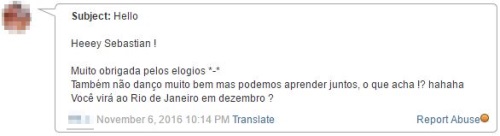 Brazilian woman speaks Portuguese