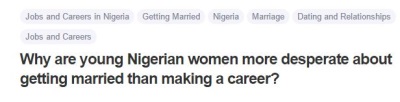Nigerian women and their career
