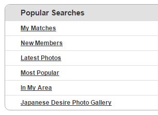 popular search on japan cupid