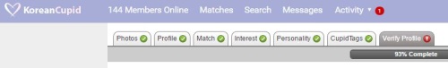 verified profile on Koreancupid.com