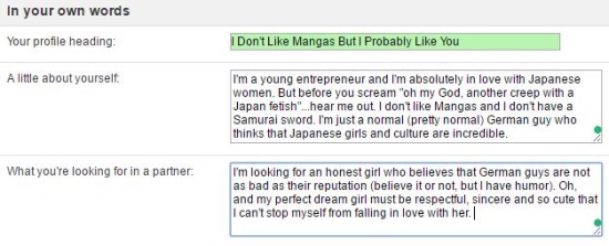 japanese cupid profile