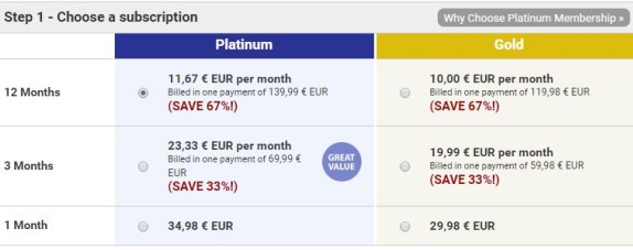 membership prices on Kenyan Cupid