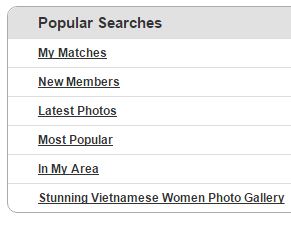 popular searches on Vietnamcupid