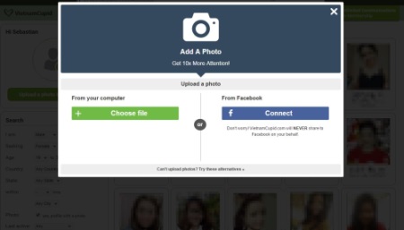 upload a profile picture on vietnamcupid.com