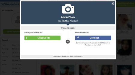 uplod a profile picture on malaysiancupid