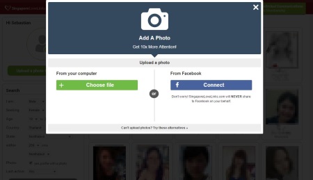 upload profile picture on singaporelovelinks