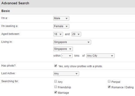 advanced search singaporelovelinks.com