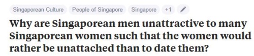 what singaporean men think about singaporean women