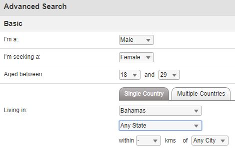 advanced search on caribbean dating site