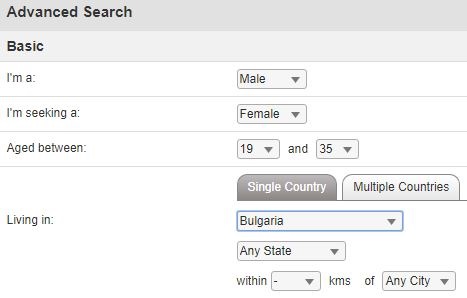 advanced search on international cupid