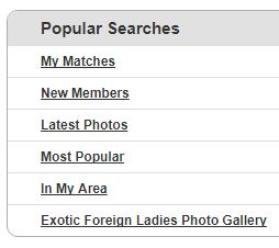 popular searches on internationalcupid.com