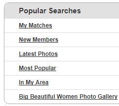 popular searches bbw dating site