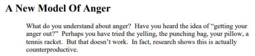 new model of anger