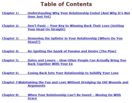the magic of making up table of contents