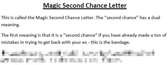 second chance letter 