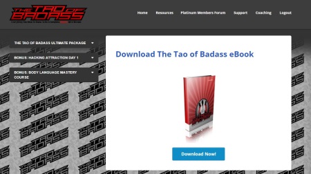 members area of tao of badass
