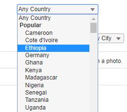 most popular countries on afro introductions