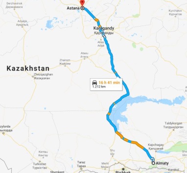 astana to almaty