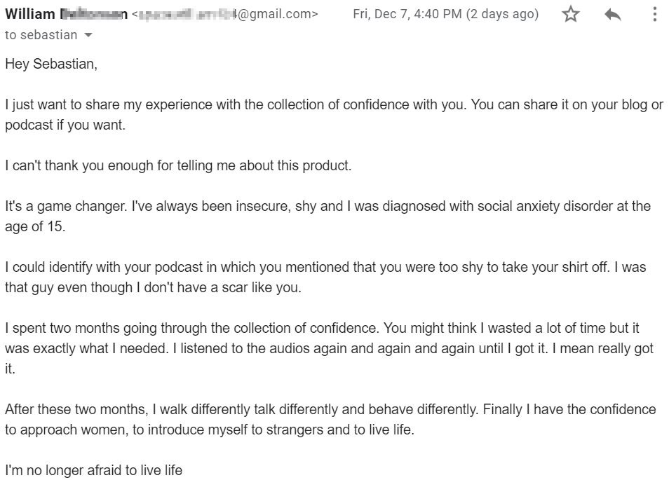 collection of confidence testimonial william